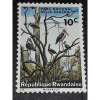 Руанда 1965 Фауна Птицы Аист Марабу Национальный парк Кагера чистая марка