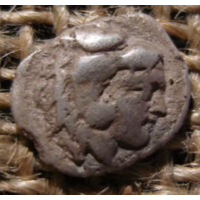 Греция  царя Фракии LYSIMACHOS (297-281г.доН.Э.) серебряная Hemidrachm 0,8гр.11мм.