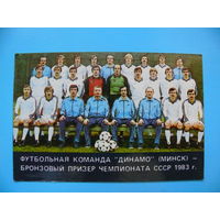 Календарик, 1984, Футбольная команда "Динамо" (Минск).