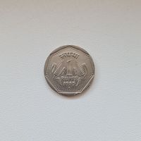 Индия 1 рупия 1985 года (отметка монетного двора Ромб)
