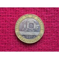Франция 10 франков 1990 г.
