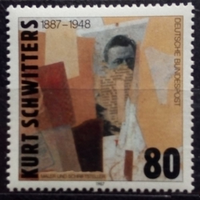 100 лет со дня рождения художника и писателя Курта Швиттера, Германия, 1987 год, 1 марка **