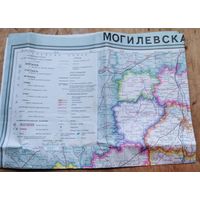 Карта Могилевской области. 1989 г. Большой формат