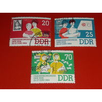 Германия ГДР 1964 Конгресс женщин. Полная серия 3 марки