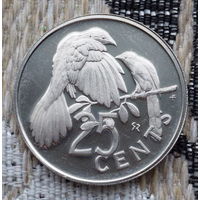 Британские виргинские острова 25 центов 1973 года, UNC.