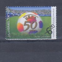 [483] Израиль 2002. Спорт.Футбол.50 лет УЕФА. Одиночный выпуск. MNH