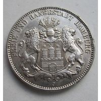 Гамбург 3 марки 1914,   серебро  .33-433