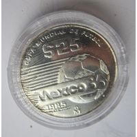 Мексика 25 песо 1985 серебро   .12-408