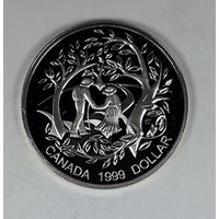 Канада 1 доллар 1999  Международный год стариков