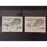 Польша 1964 День марки Почтовая карета полная серия 2 марки