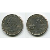 США. 25 центов (2004, Флорида, буква D, aUNC)