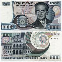 Австрия. 1000 шиллингов (образца 1983 года, P152a, aUNC)