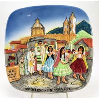 Фарфоровая тарелка Рождественские традиции Разных Стран Рождество в Мексике Beswick Великобритания