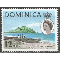 Доминика. Королева Елизавета II. Полуостров Скотт-Хед. 1963г. Mi#168.