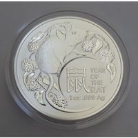 Австралия 2020 серебро (1 oz) "RAM Лунар - Год крысы"