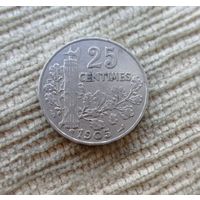 Werty71 Франция 25 сантимов 1905