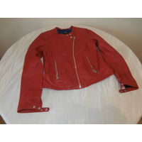 Куртка красная 100% натуральная кожа OCHNIK designed in Poland.