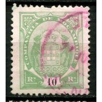 Португальские колонии - Мозамбик (Comp de Mocambique) - 1907 - Слоны с гербом 10R - [Mi.50] - 1 марка. Гашеная.  (Лот 160BA)