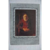 Открытка для картмаксимума, Рембрандт. Портрет старика в красном; оформление Дергилева И.; 1982, 1983, чистая.