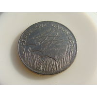 Габон. 100 франков 1972 год  KM#12  Тираж: 2.000.000 шт