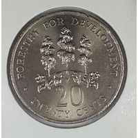 Ямайка 20 центов 1976 ФАО - FORESTRY FOR DEVELOPMENT