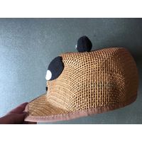 Шапка кепка панамка от солнца детская Натуральная соломка бумажная лоза 50-52