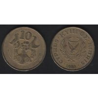 Кипр km56.1 10 центов 1983 год (10-сплошная) (om00)