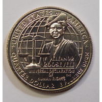 США 25 центов 2023 Элеонора Рузвельт "Женщины Америки" 8-я монета UNC Двор D и Р на выбор