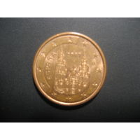 1 евроцент Испания 2007
