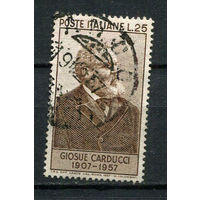 Италия - 1957 - Джозуэ Кардуччи - поэт - [Mi. 994] - полная серия - 1 марка. Гашеная.  (LOT J32)