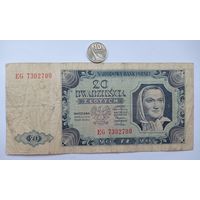 Werty71 Польша 20 злотых 1948 банкнота