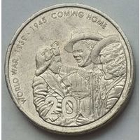 Австралия 20 центов 2005 г. 60 лет со дня окончания Второй Мировой войны