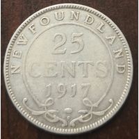 Ньюфаундленд 25 центов 1917, серебро