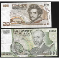 Австрия - 20 и 100 шиллингов - 1984-1985