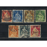 Швейцария 1908-15 Вып Сидящая Швейцария Стандарт #102-4,107,109,140-1