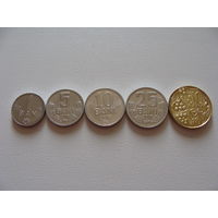 Молдова (Молдавия) - Набор из 5 монет 1,5,10,25,50 бани 2004 - 2012 год