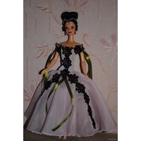 Продам новое ПЛАТЬЕ для куклы Барби: "ЭЛЬФИНА" - машинный самошив, сидит весьма аккуратно. Сама кукла, как и её головной убор в стоимость не входят. Пересыл по почте платный!