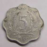 Восточные Карибы 5 центов 1994 г