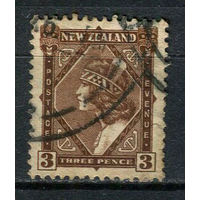 Новая Зеландия - 1935 - Девушка Маори 3Р - (есть тонкое место) - [Mi.194] - 1 марка. Гашеная.  (Лот 45Db)