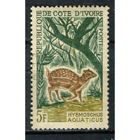 Кот-д 'Ивуар - 1964 - Фауна. Водяной оленёк 5F - [Mi.262] - 1 марка. Гашеная.  (Лот 93EM)-T7P10