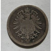 Германия, 20 Пф. 1874 D Серебро