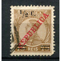 Португальские колонии - Ангола - 1919 - Надпечатка 1/2C на 75R - [Mi.190] - 1 марка. Гашеная.  (Лот 108AV)