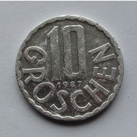 Австрия 10 грошей. 1987