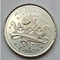 Канада 25 центов 2000 г. Миллениум. Гордость