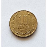 Чили 10 песо, 2012