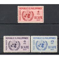 Конференция Экономической комиссии по Азии и Дальнему Востоку Филиппины 1947 год серия из 3-х марок