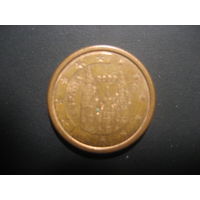 1 евроцент Испания 2009