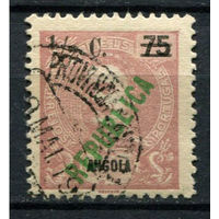 Португальские колонии - Ангола - 1919 - Надпечатка 1/2C на 75R - [Mi.191] - 1 марка. Гашеная.  (Лот 109AV)