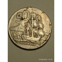 Новая Зеландия 50 центов 1971 года.