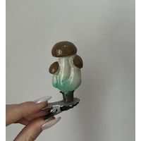 Елочная игрушка грибное семейство гриб СССР редкость